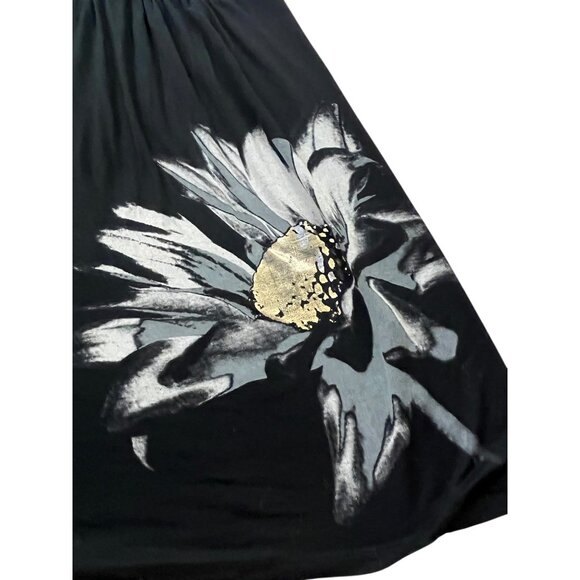 Moa Moa Y2K Dress Womens Medium Black Floral Sleeveless Whimsigoth Dark Cottage - Picture 3 of 9